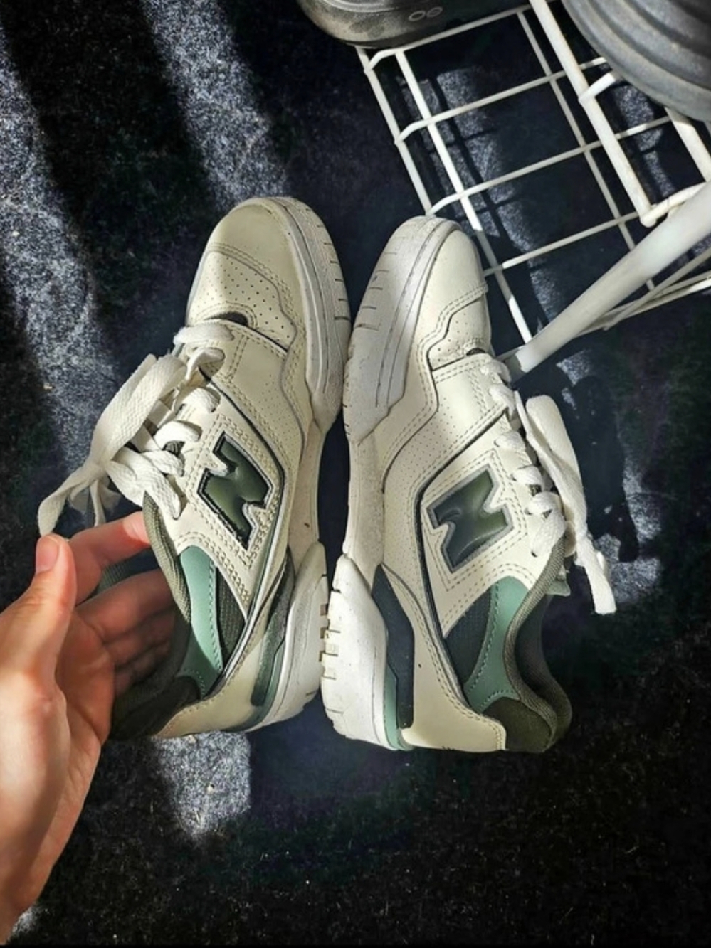 New Balance 550 Green Sneakers